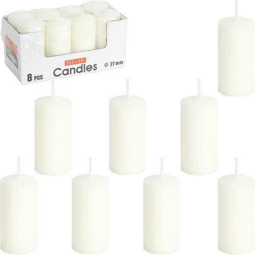 Набір свічок інтер'єрних 8шт Ø27мм