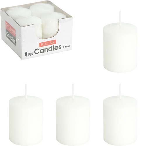Набір свічок інтер'єрних 4шт Ø40мм