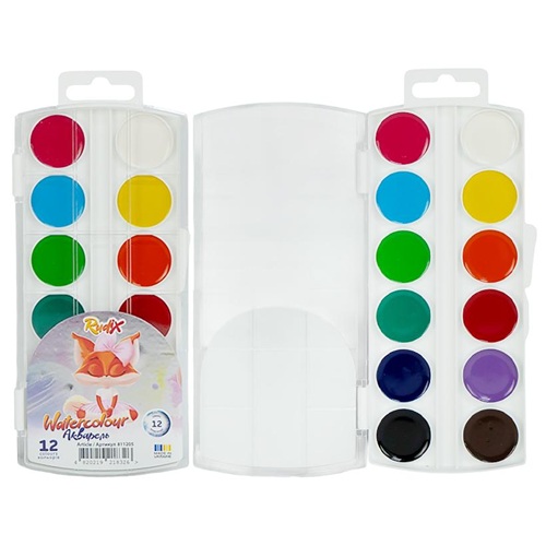 Акварель медовая 12 цветов, б/к, RUDIX Девочка