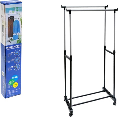 Стойка для одежды двойная 68*40*140см (до 30кг)