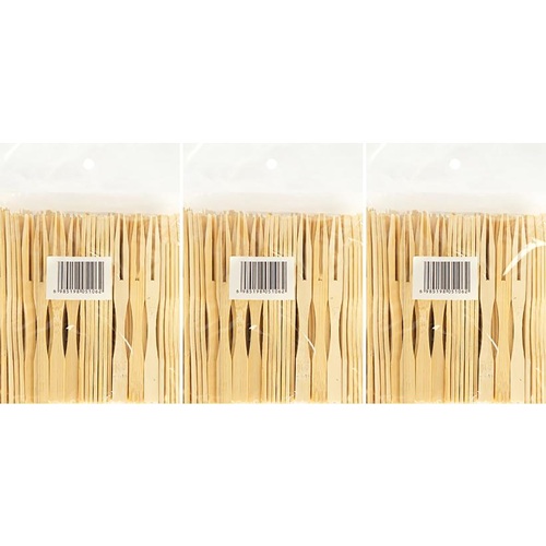 Бамбукові віделки 90мм 100шт, одноразові