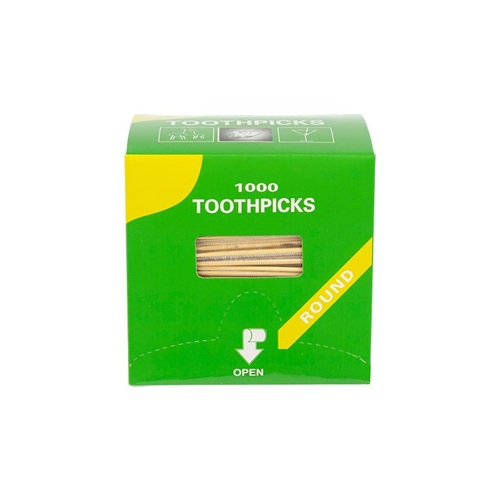 Зубочистки бамбукові 65мм в целофані 1000шт картонна упаковка