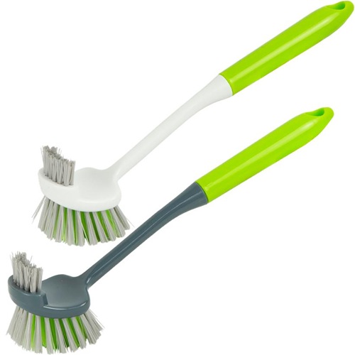 Щітка господарська 27*4,5см двостороння з довгою пластиковою ручкою