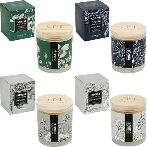 Ароматична свічка 520г у скляній склянці з кришкою