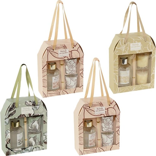 Подарунковий набір - аромадифузор і 2 свічки в коробці