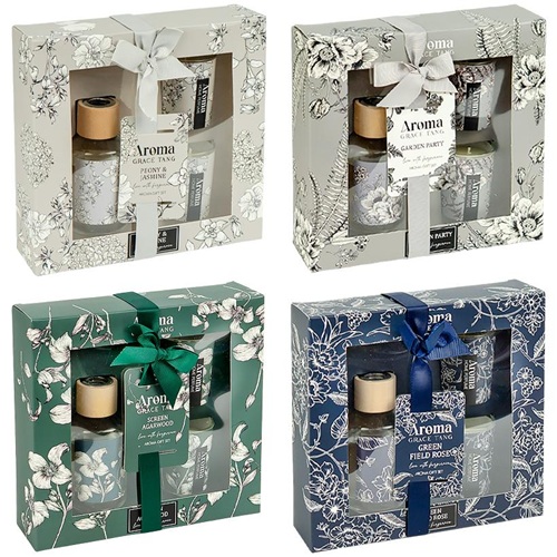 Подарунковий набір - аромадифузор і 2 свічки в коробці