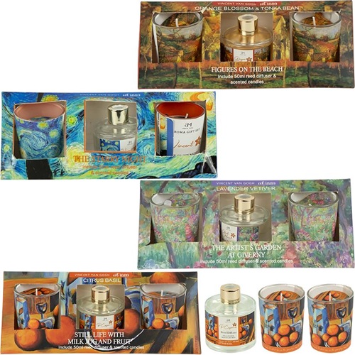 Ароматичний набір для інтер'єру - дифузор та 2 свічки