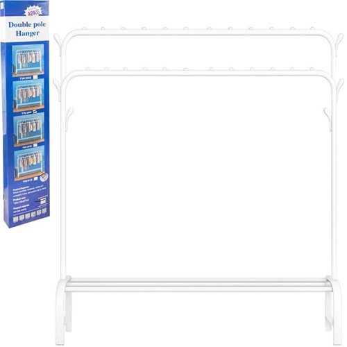 Стойка для одежды 110*57*159см двойная