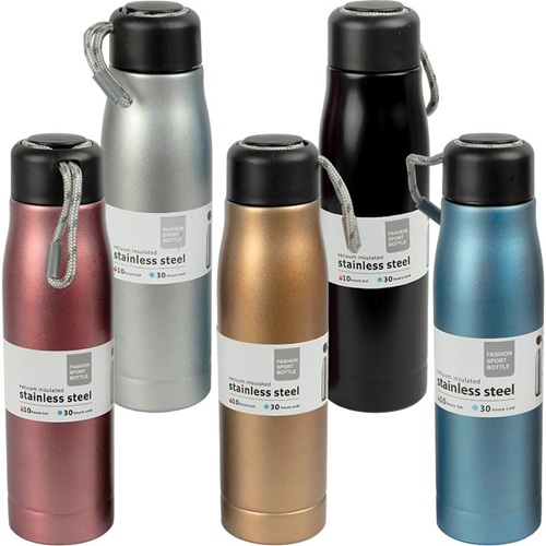 Вакуумний спортивний термос 24,5*6,5см, 500мл із нержавіючої сталі