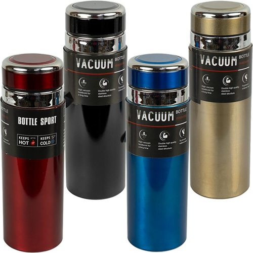 Вакуумна термопляшка 22,5*7см, 800мл із ситечком із нержавіючої сталі