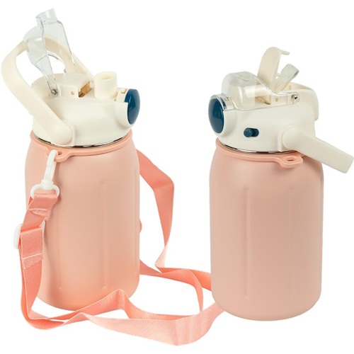 Термос 1000 мл для їжі та напоїв з нержавіючої сталі з ременем 21*9,5см