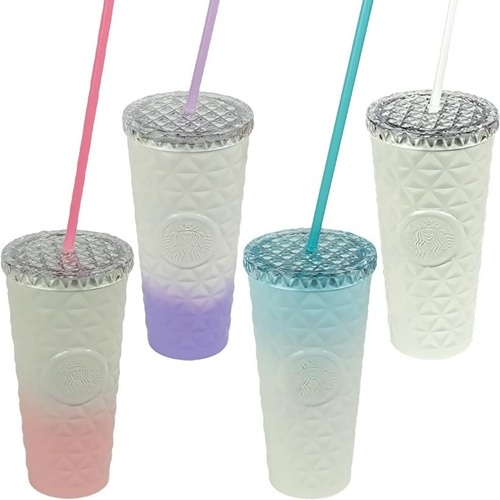 Термостакан 19,6*6,5см, 800мл із нержавіючої сталі для напоїв з трубочкою