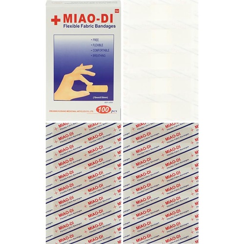 Пластир 7*1,8см 100шт "MIAO-DI"