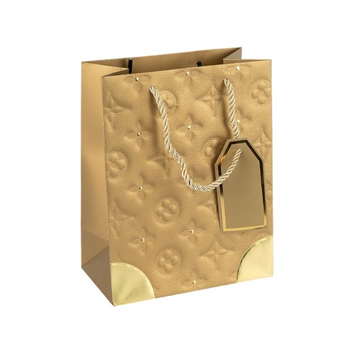 Пакет подарунковий 26*32*12см з тисненням та золотим декором GOLD