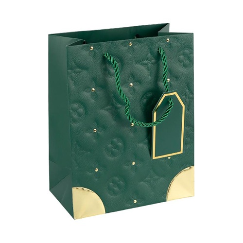 Пакет подарунковий 31*42*12 см із золотим декором та тисненням GREEN