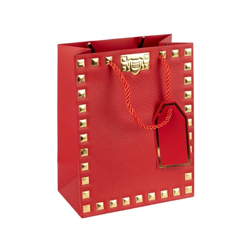 Пакет подарунковий 26*32*12см із тисненням фольгою RED