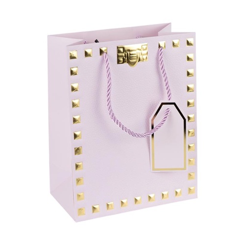 Пакет подарунковий 31*42*12см із тисненням фольгою LIGHT PURPLE