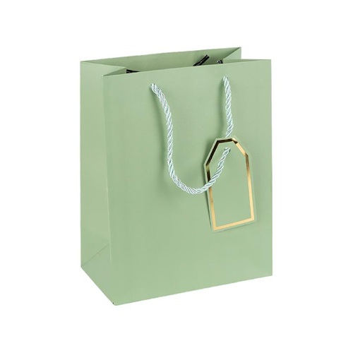Пакет подарочный 26х32х12см однотонный LIGHT GREEN