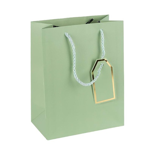 Пакет подарочный 31х42х12см однотонный LIGHT GREEN