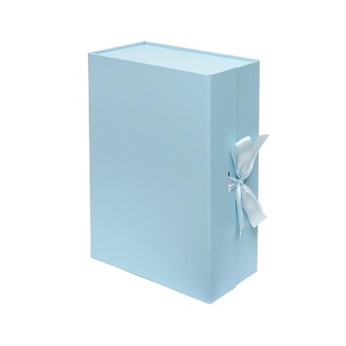 Подарункова коробка 33*25*12см зі стрічкою BLUE
