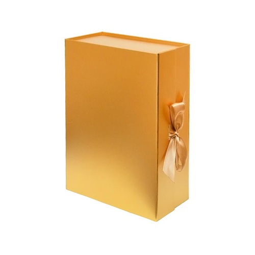 Подарункова коробка 33*25*12см зі стрічкою GOLD