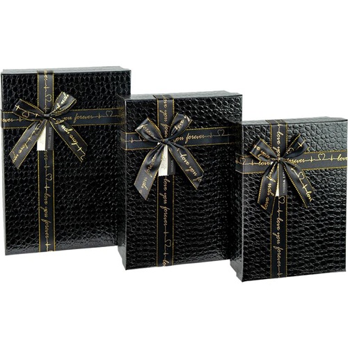 Набір подарункових коробок 3шт BLACK