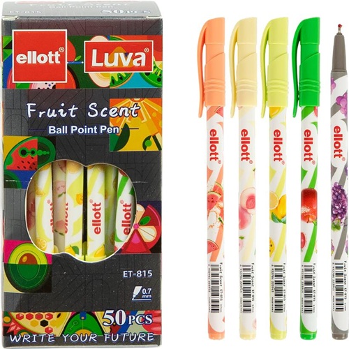 Ручка шариковая аромат. Luva фруктики, 0,7мм, синяя "Ellott"
