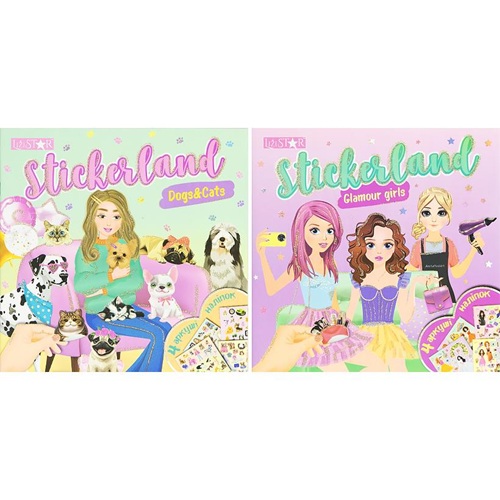 Книжка с наклейками 230*225см "Stickerland" 14стр + 4л наклейки