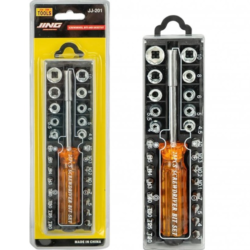 Набір викрутки з битами та торцевими головками
