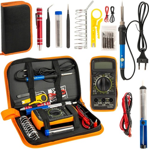 Набір для паяння з мультиметром 32 предмети в чохлі