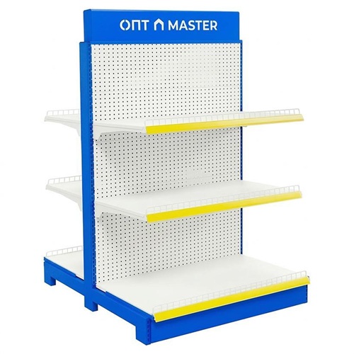 Стелаж двосторонній 120*100*165см, 3 полиці