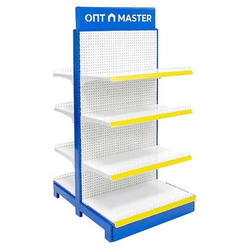 Стелаж двосторонній 90*100*165см, 4 полиці