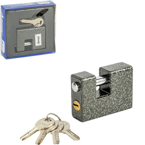 Замок навісний 80мм напівзакритого типу із захистом дужки в коробці