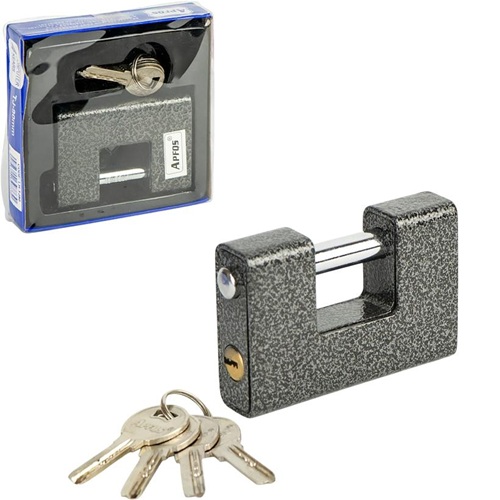 Замок навісний 90мм напівзакритого типу із захистом дужки в коробці