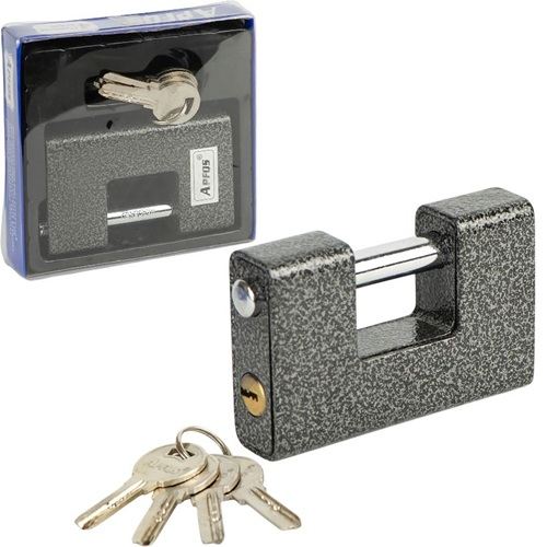 Замок навісний 100мм напівзакритого типу із захистом дужки в коробці