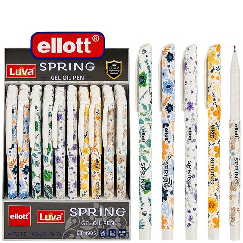 Ручка масляная "Ellott" Luva Spring 0,7мм, синяя