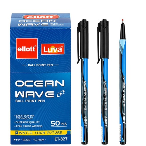 Ручка шариковая Ocean Wave 0,7мм, синяя "Ellott" 