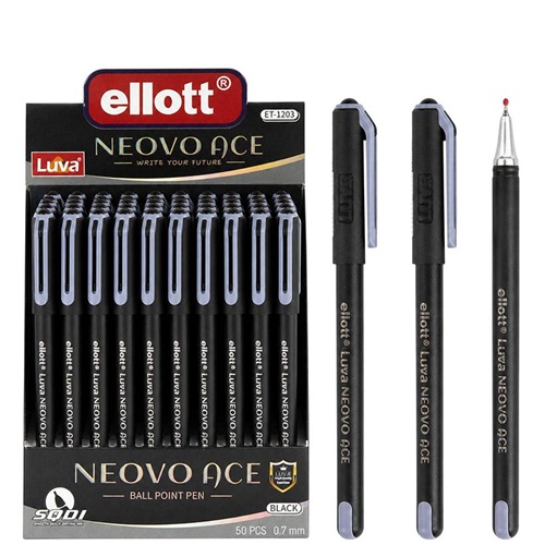 Ручка шариковая "Ellott" Neovo Ace витрина, 0,7мм, черная