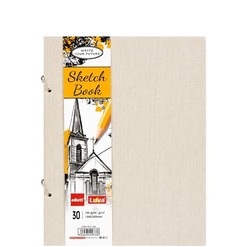 Альбом для ескізів А5 30 аркушів 160 г/м² Sketch Book, кільцевий механізм