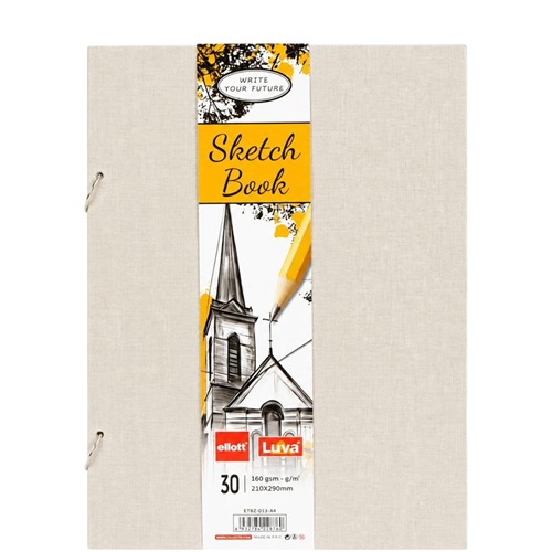 Альбом для ескізів А4 30 аркушів, 160 г/м² Sketch Book, кільцевий механізм