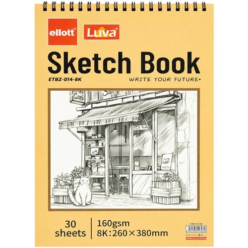 Альбом для ескізів А3 30 аркушів, 160 г/м² Sketch Book, верхня спіраль