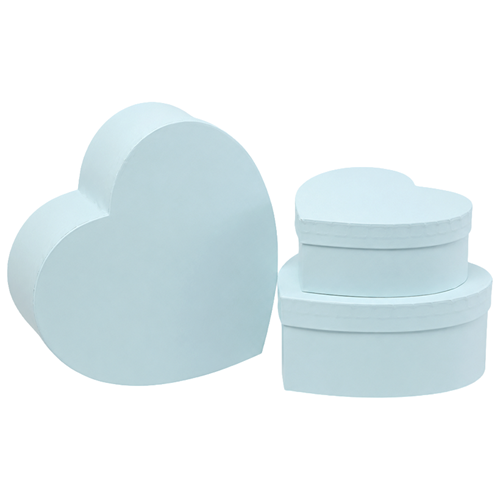 Набір подарункових коробок 3шт у формі серця Light Blue