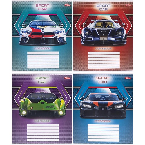 Зошит 24л клітинка "Sport Car" "Мрії здійснюються"