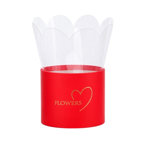 Коробка для квітів 10*10*8см Red