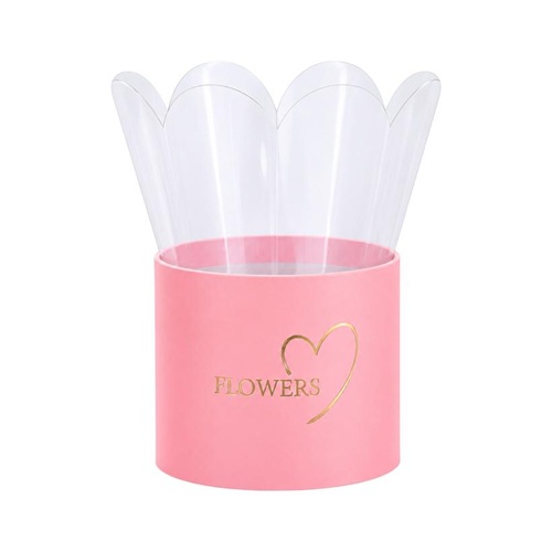 Коробка для квітів 10*10*8см Pink