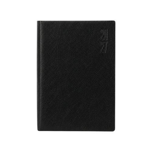 Ежедневник А6 2027 датированный кож.зам., с закладкой, 160л., клетка