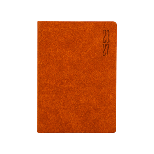 Ежедневник А6 2027 датированный, кож.зам., с закладкой, 160л., клетка