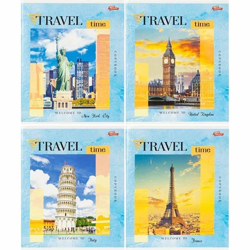 Зошит 48л клітинка "TRAVEL time" "Мрії здійснюються"