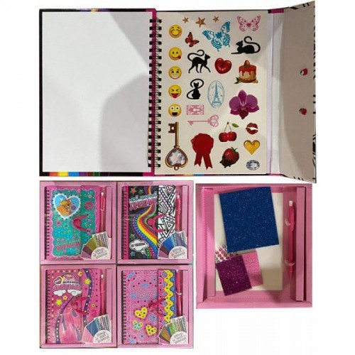 Набор для творчества "Мой Любимый Дневник, для девочек" содержит: 1 блокнот 100стр, 2 листа наклеек
