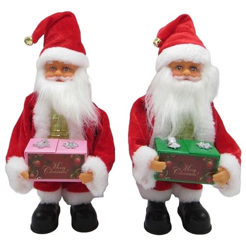 Іграшка музична з рухом "Санта з подарунком" 30см